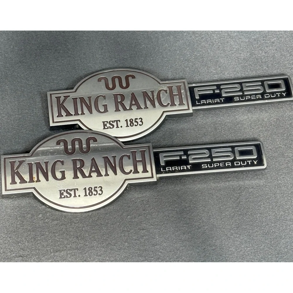 Ford F250 Super Duty Lariat King Ranch Truck Emblems Badges Set of 2